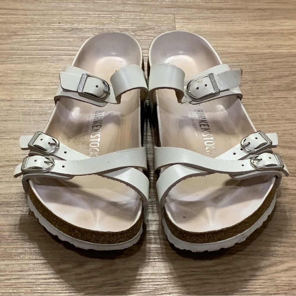 Birkenstock Franca Leather Sandal White Size 40 - Picture 3 of 12